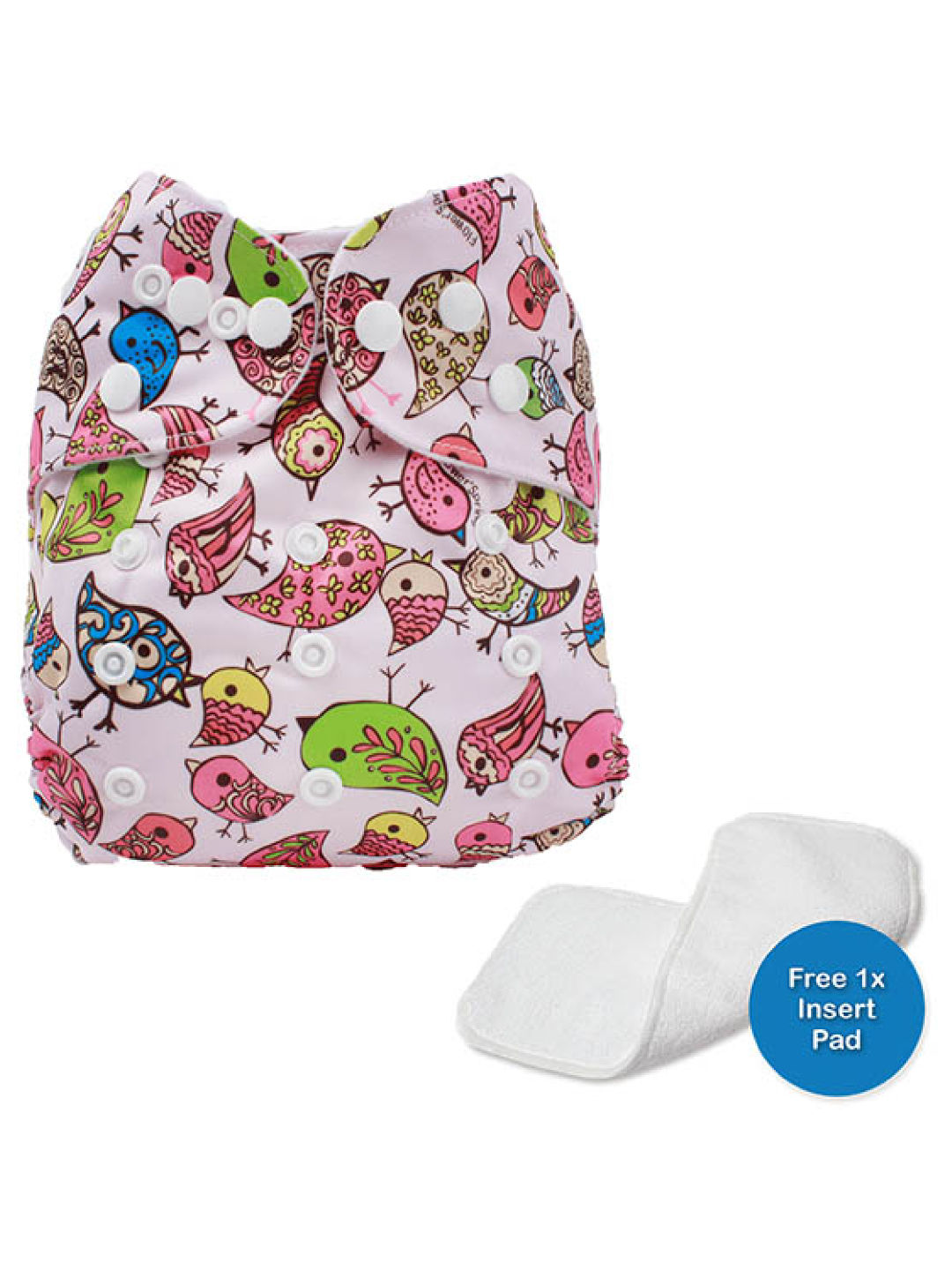 Little Steps Birds Reusable Cloth Diaper edamama